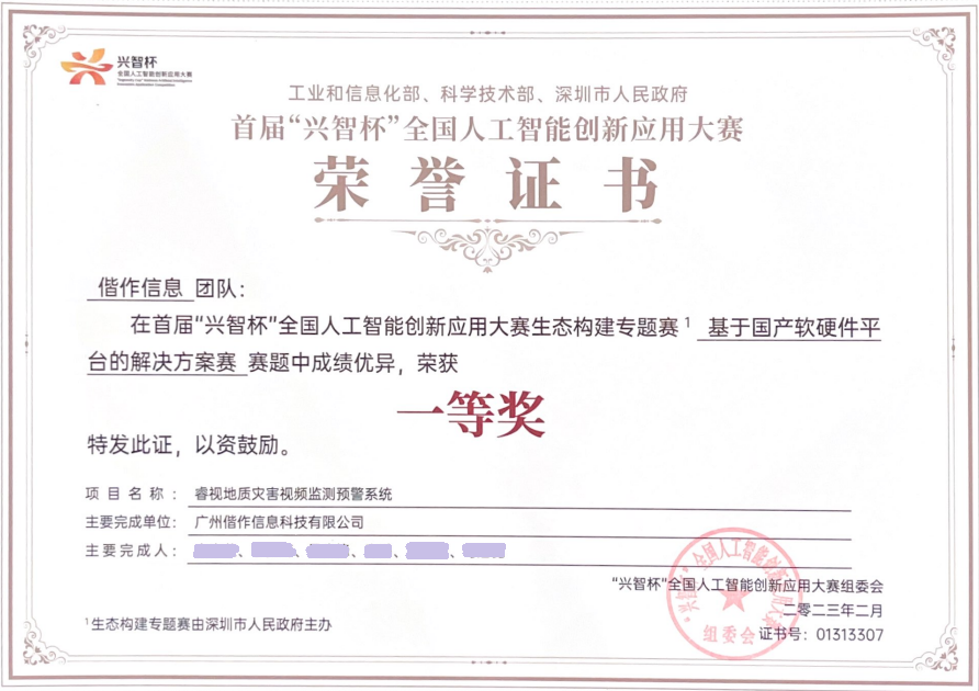 興智杯專題賽一(yī)等獎